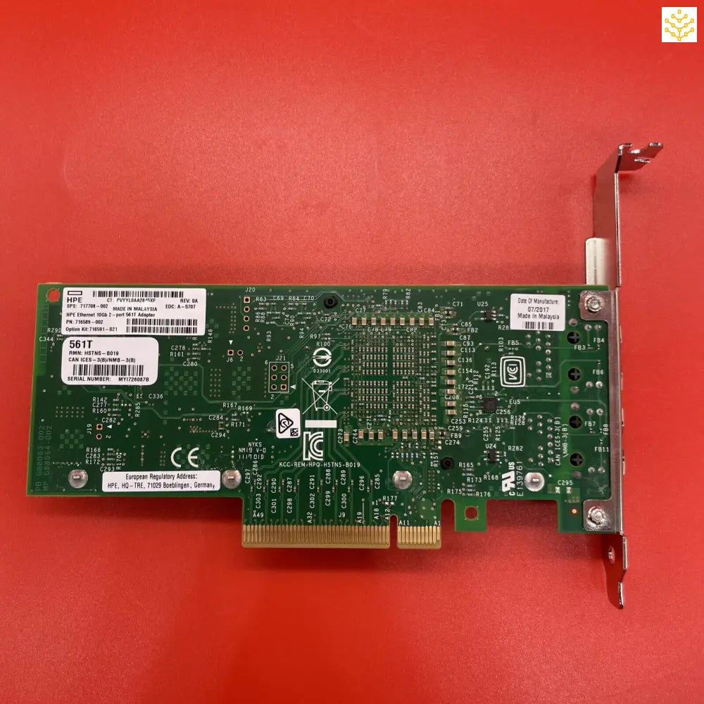 HPe Ethernet 10Gb 2-port 561T Half Height Adapter - Computers/Tablets & Networking:Computer Components &