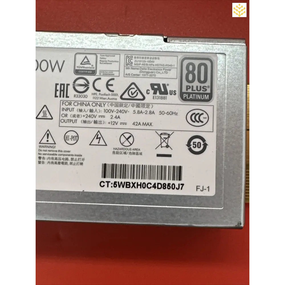 HPe Gen10 500w Power Supply 865408-B21 - Computers/Tablets & Networking:Enterprise Networking Servers:Server