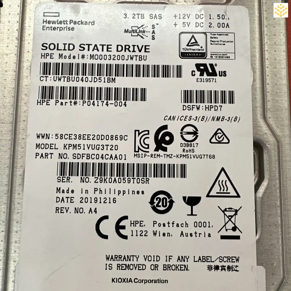 HPe MO003200JWTBU P04174-004 P06582-001 P04537-B21 - Computers/Tablets & Networking:Drives Storage & Blank Media:Hard