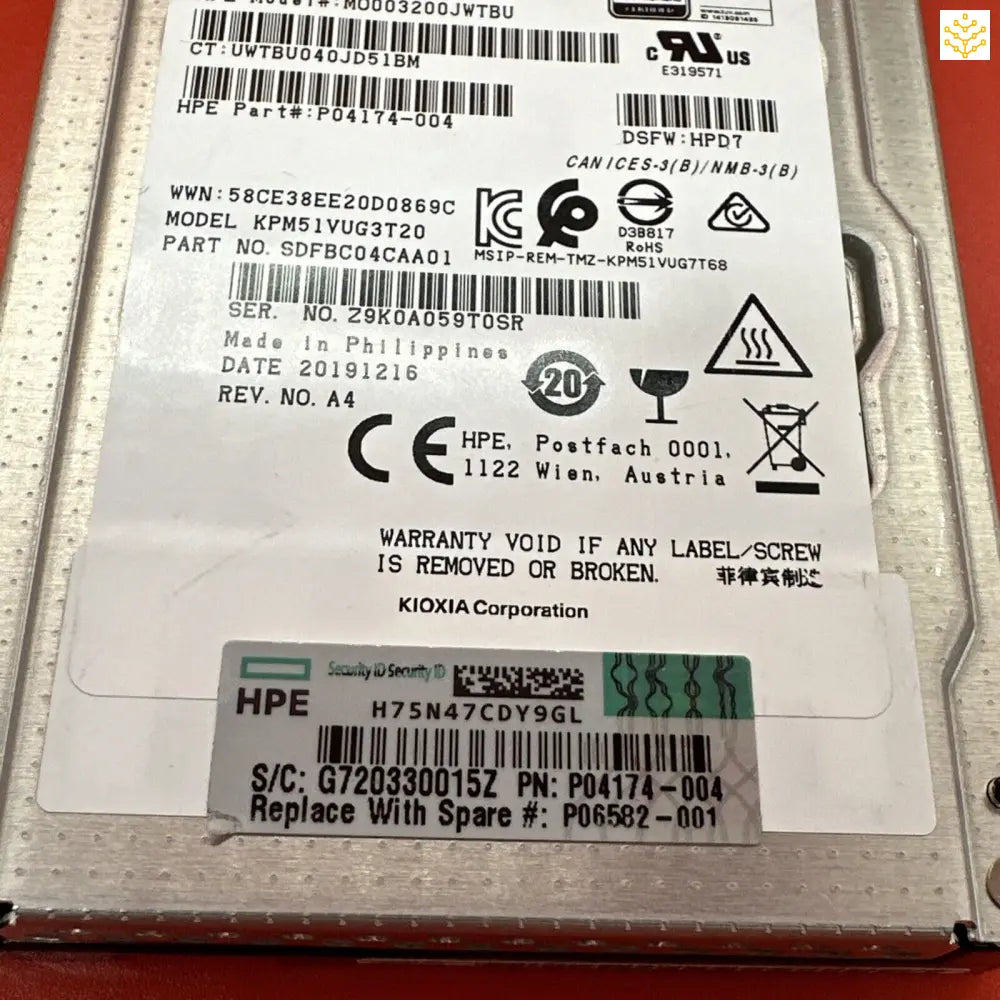 HPe MO003200JWTBU P04174-004 P06582-001 P04537-B21 - Computers/Tablets & Networking:Drives Storage & Blank Media:Hard