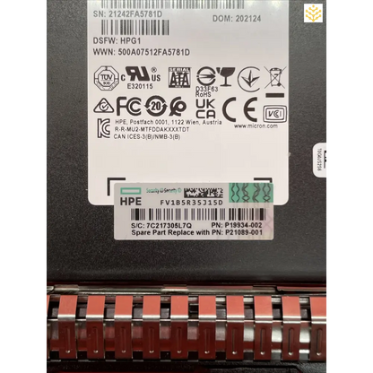 HPe P19949-B21 960GB SATA 6Gb/s 2.5 In P21809 Tray - Computers/Tablets & Networking:Drives Storage & Blank Media:Hard