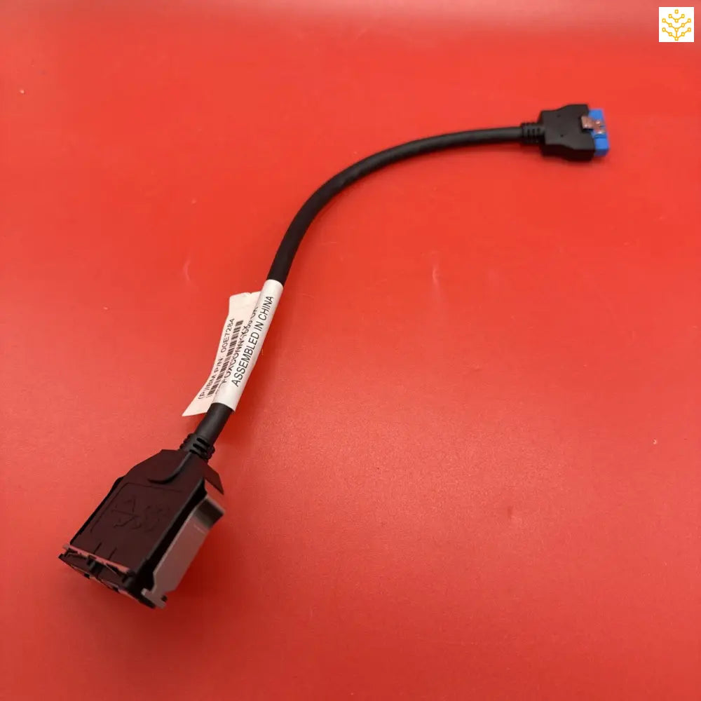 Black electrical adapter cable with connectors on both ends.