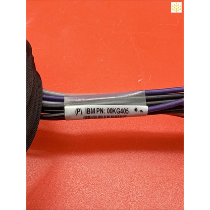 Cable bundle with IBM part number label wrapped around it.