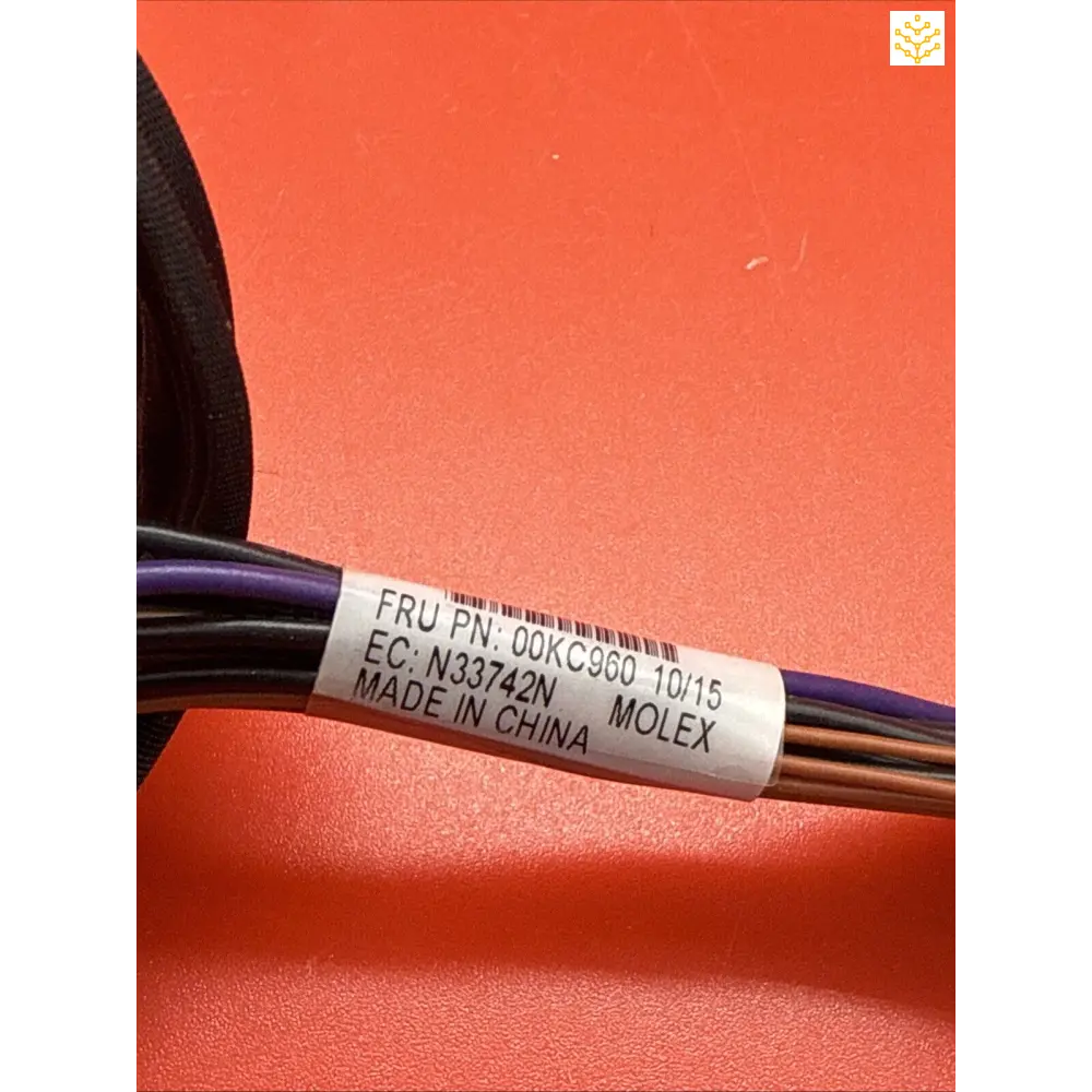 Label on electrical wiring showing text ’MADE IN CHINA’ and other technical information.