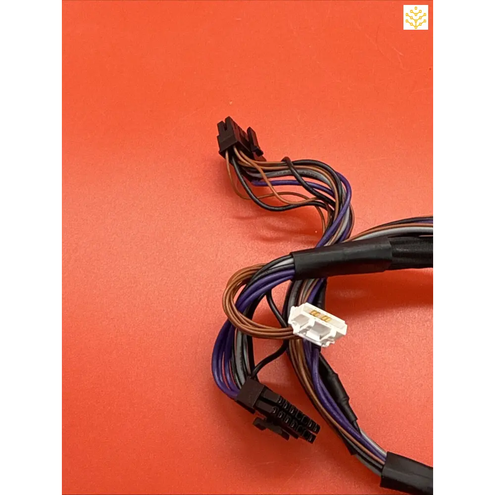 Computer power supply cable with blue and black wires.