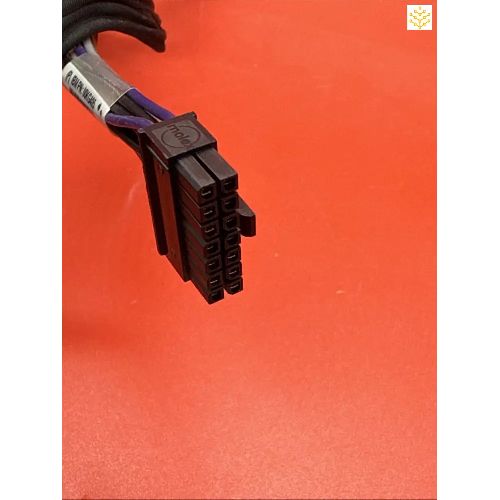 Black electrical connector with multiple pins and wiring.