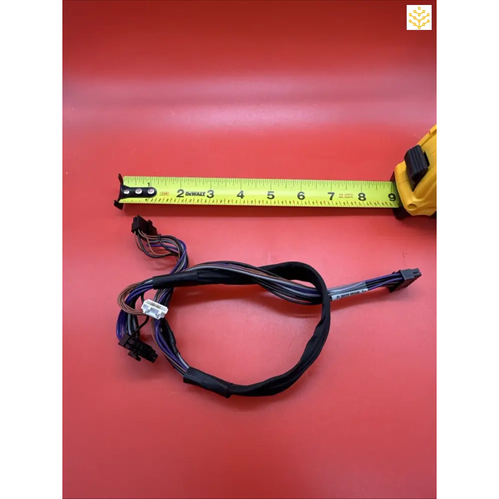 Black electrical cable or wiring harness with multiple connectors.