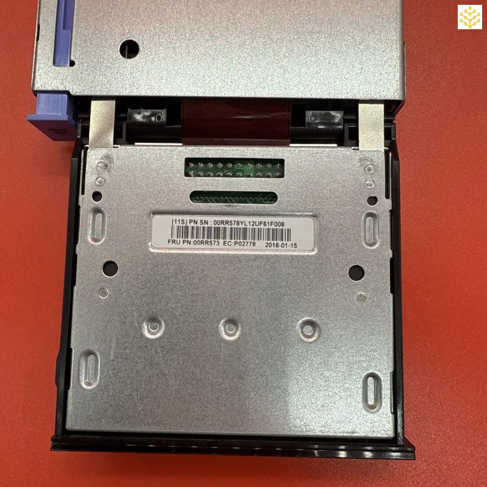 Internal floppy disk drive with metal housing.