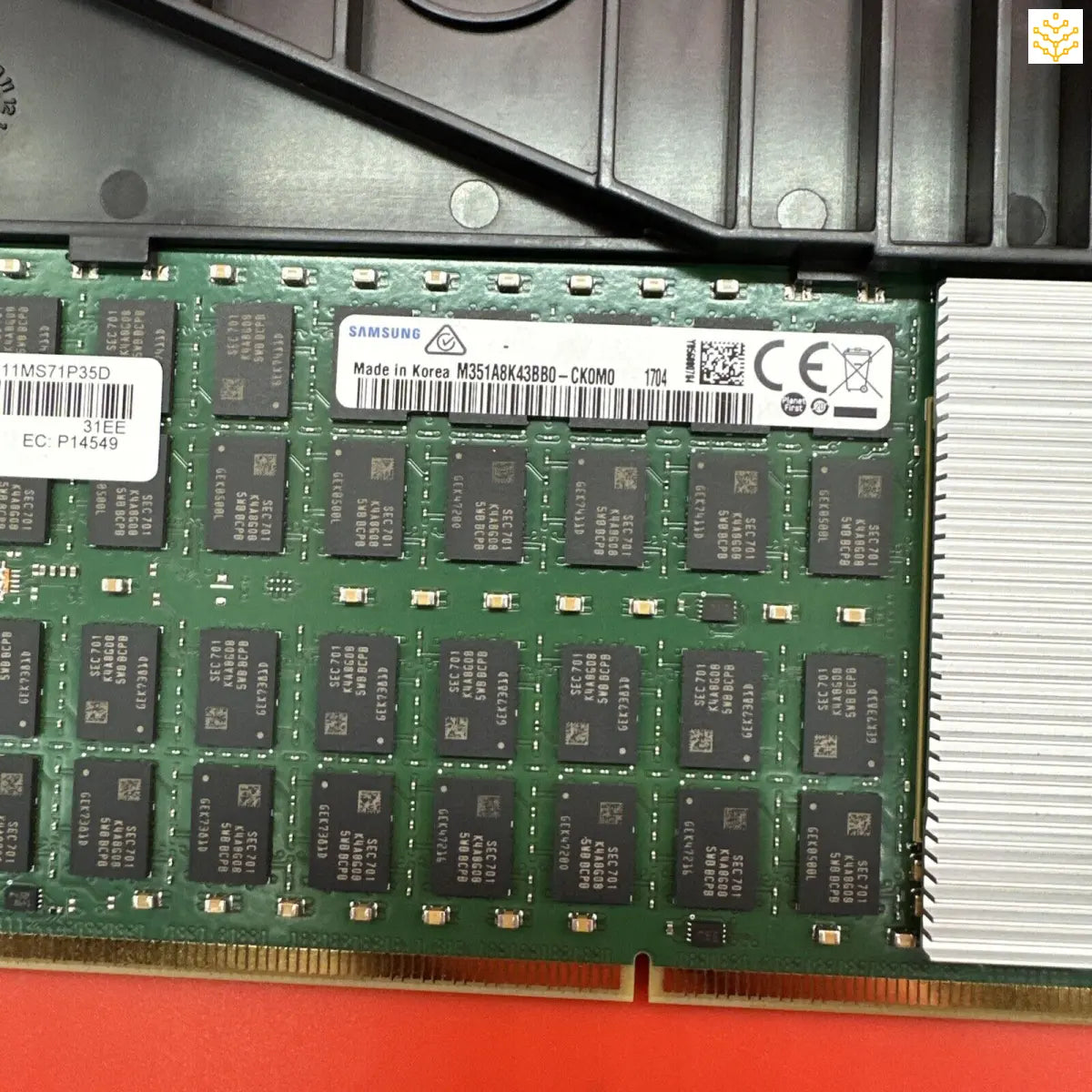 Computer RAM memory module with Samsung chips.