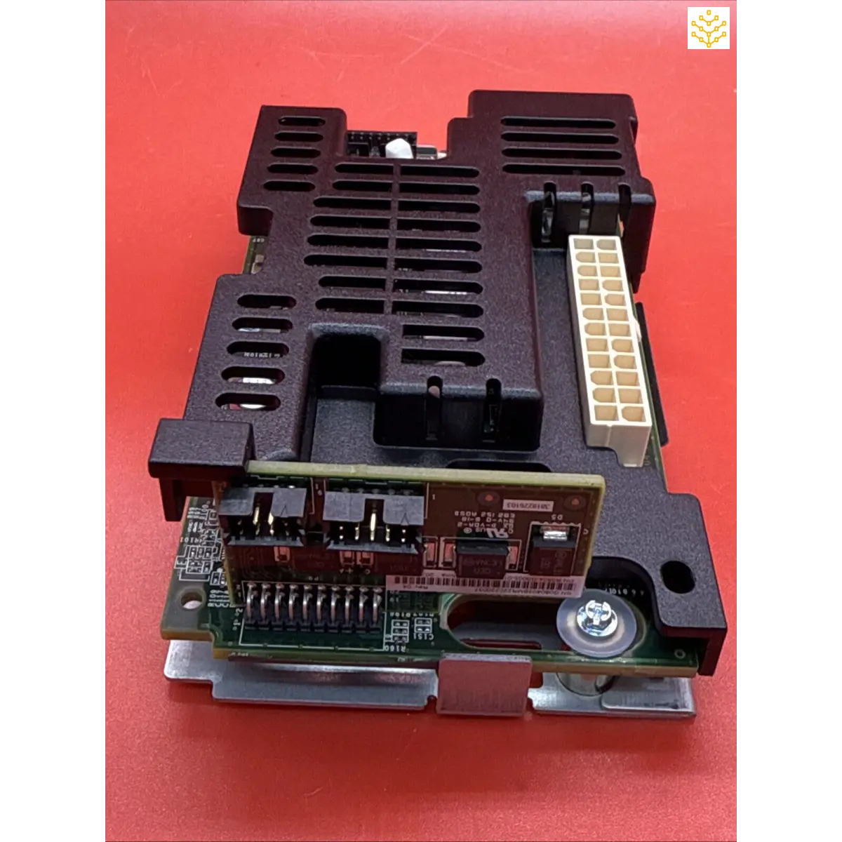 Electronic control module with black plastic housing and exposed circuit board components.