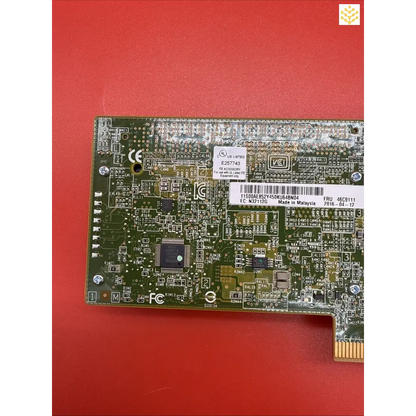 Circuit board with electronic components and integrated circuits mounted on a green PCB substrate.