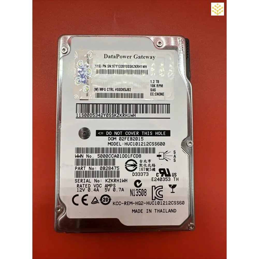 IBM 97Y1328 1.2TB 10K SAS 2.5 HUC101212CSS600 0B28475 - GIGDATA