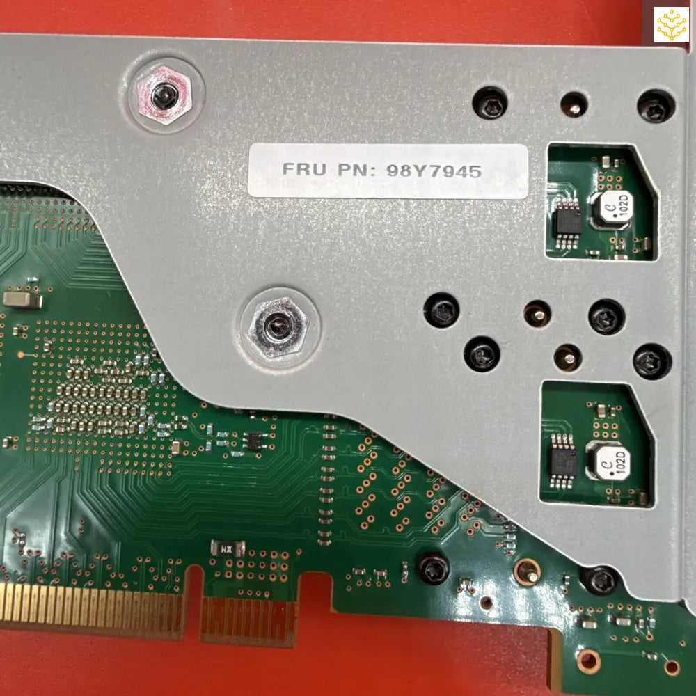 Circuit board with metal mounting plate and visible part number FRU PN-90Y7045.