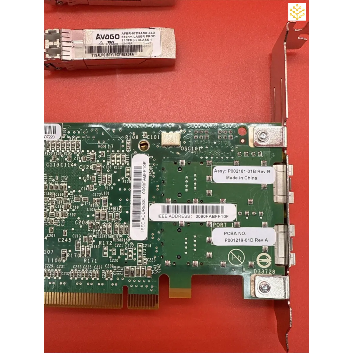 IBM Feature 577D 00E0806 8Gb 2 Port FC PCI-e Full Height HBA + SFP Transceivers - Electronics > Networking > Network