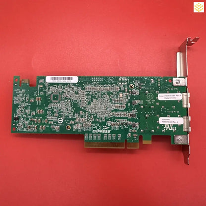 PCIe network interface card with dual ports.