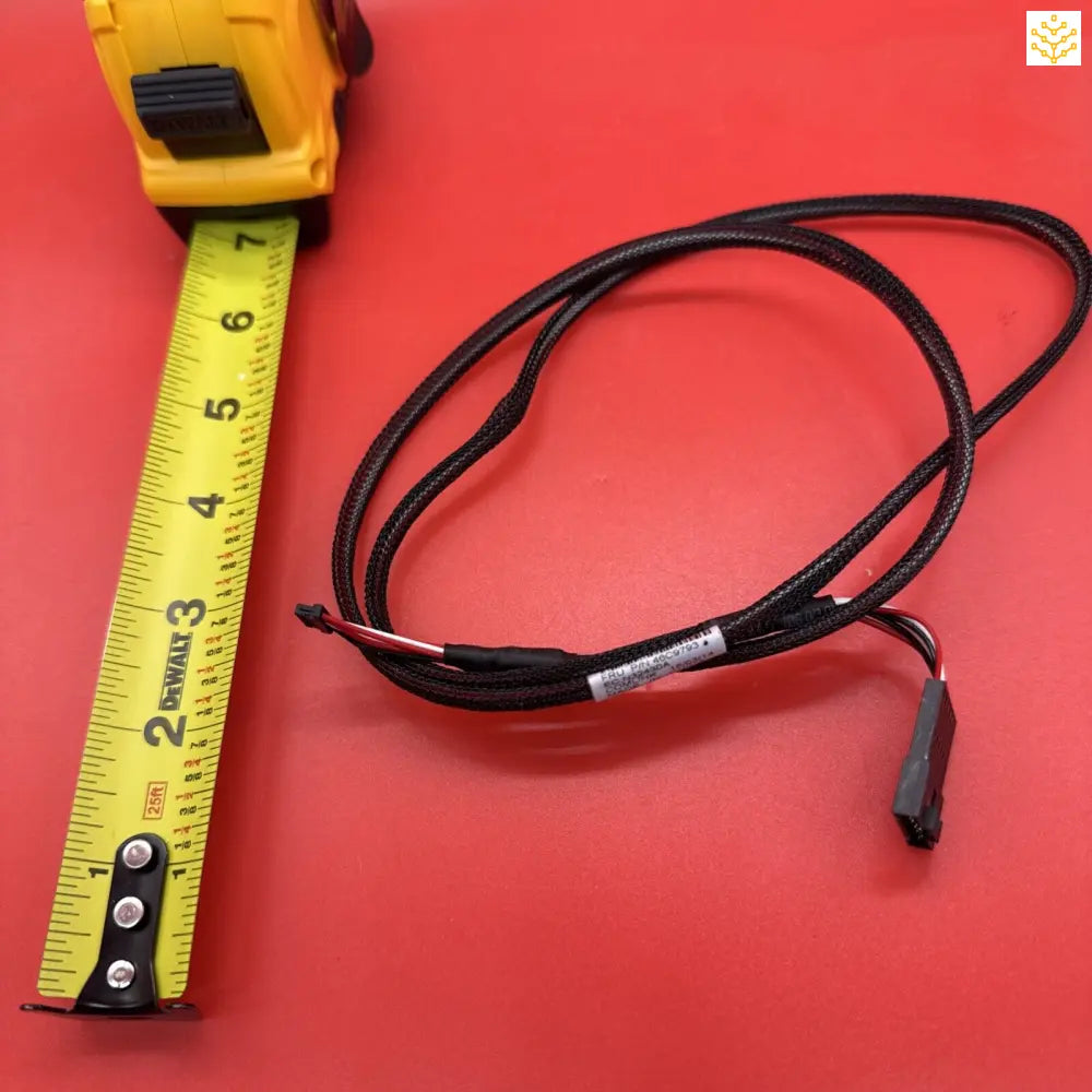 Black braided cable with connectors at each end.