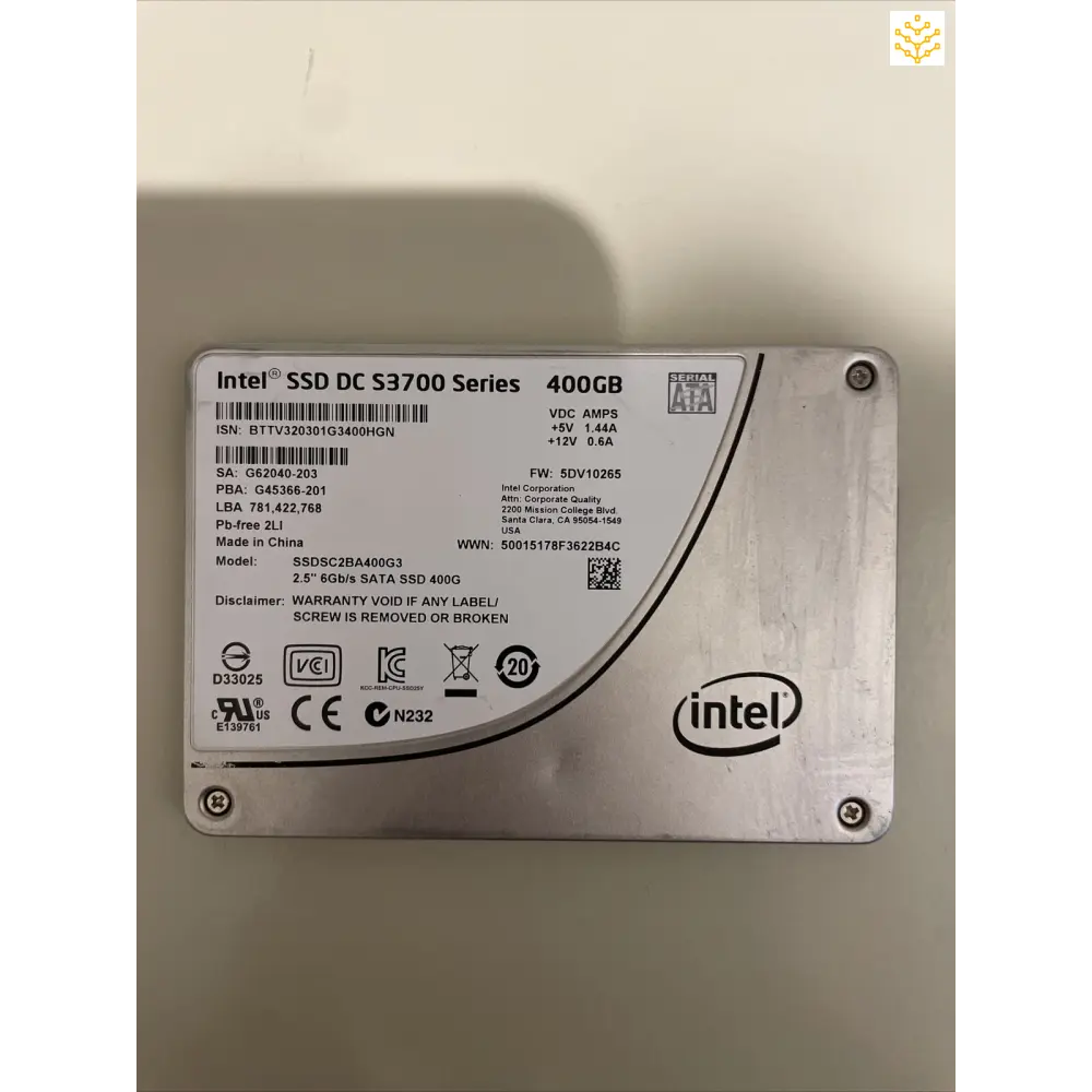 Intel SSDSC2BA400G3 400G SATA3 S3700 SSD 2.5 - No Tray - Computers/Tablets & Networking:Drives Storage & Blank