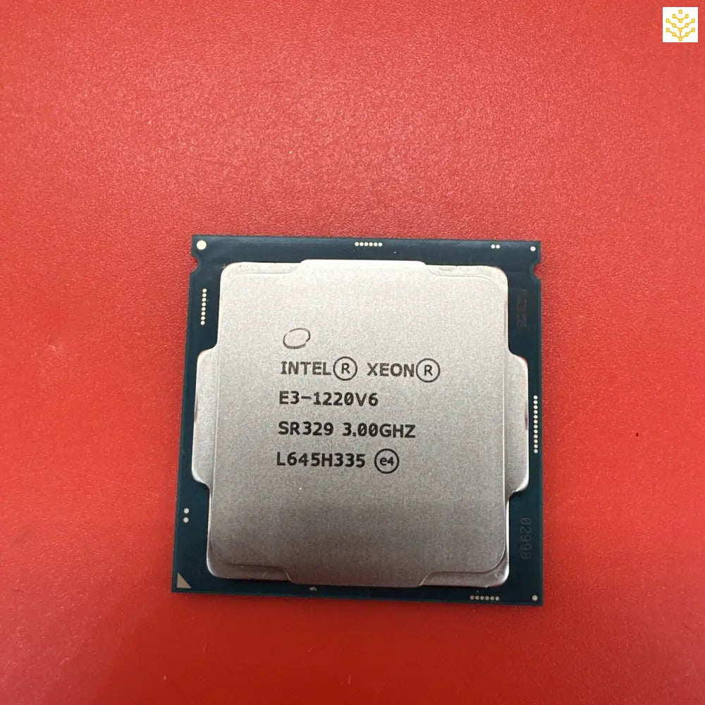 Intel Xeon E3-1220V6 processor chip.