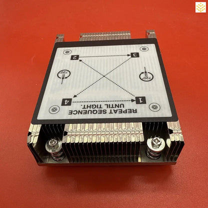 CPU heatsink with mounting bracket and thermal interface.