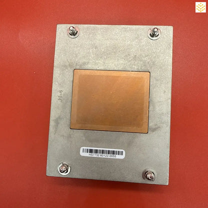 Metal mounting plate with a copper-colored square center and four corner screws.