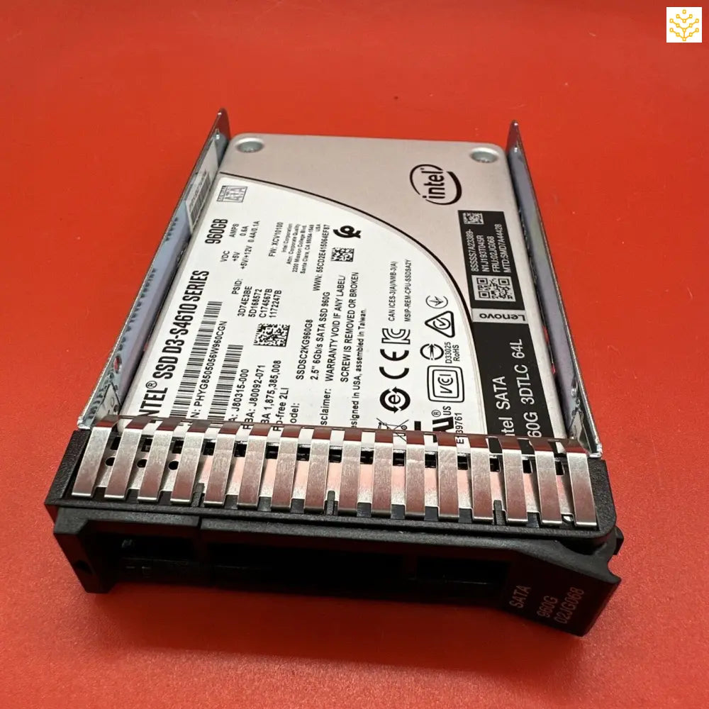 Lenovo 02JG068 SMD7A44428 960G 3DTLC SATA SSDSC2KG960G8 2.5 SSD In Tray - Computers/Tablets & Networking:Drives Storage