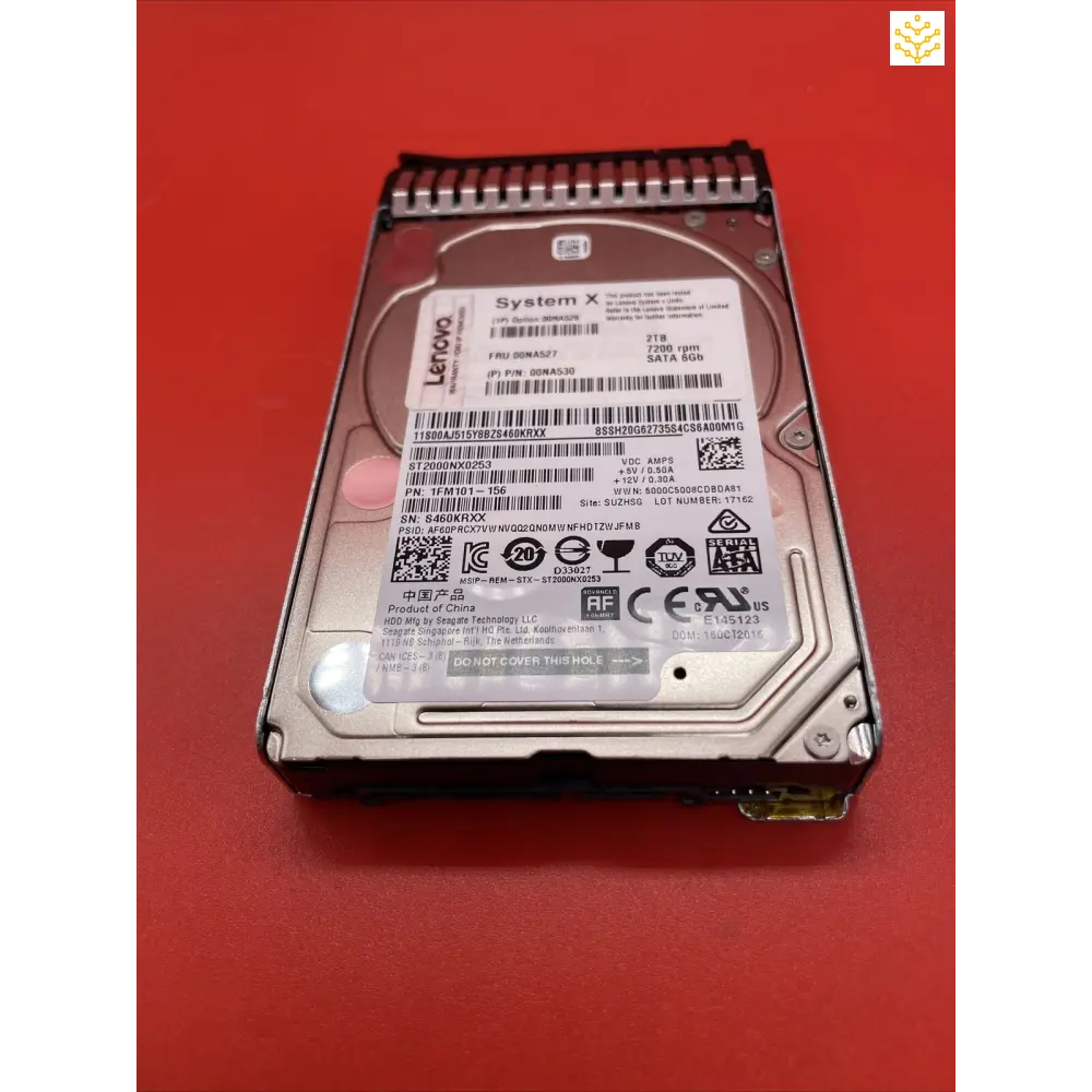 Lenovo 2TB 7.2 SATA 2.5 in Tray 00NA526 00NA527 00NA530 - Computers/Tablets & Networking:Drives Storage & Blank