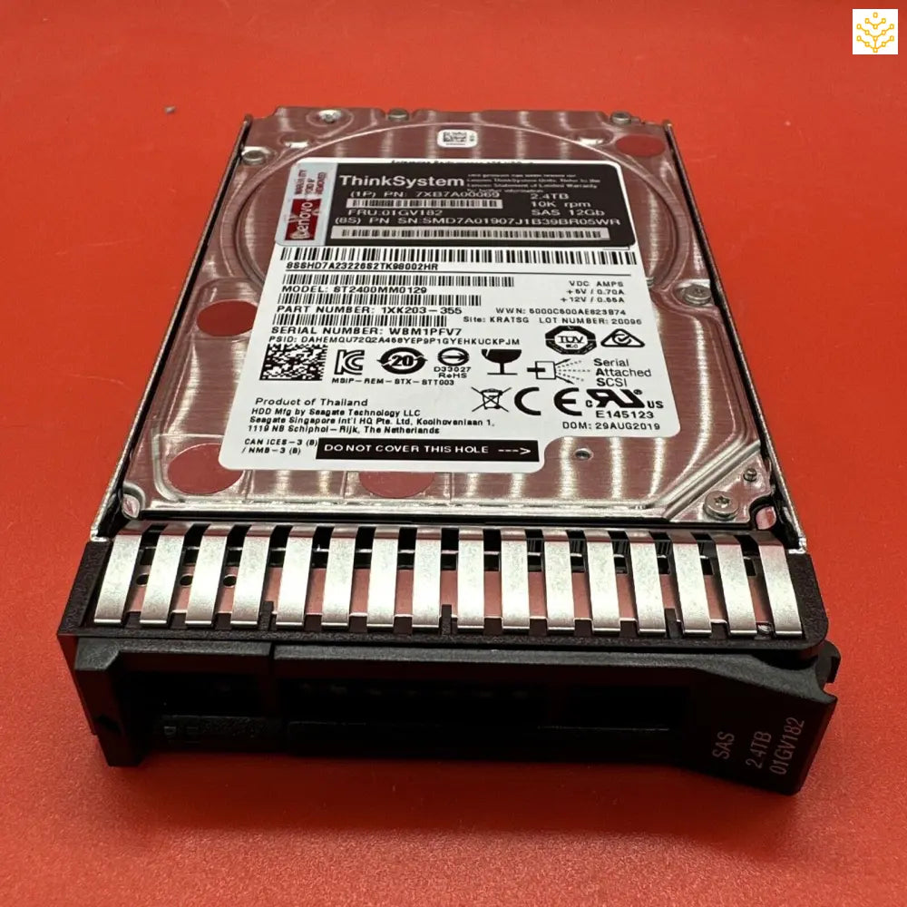 Lenovo 7XB7A00069 01GV182 2.4TB 10K SAS 12Gb 2.5 In Tray - Computers/Tablets & Networking:Drives Storage & Blank