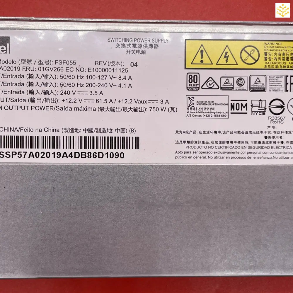 Lenovo Thinkserver 01GV266 750w Power Supply - Computers/Tablets & Networking:Enterprise Networking Servers:Server