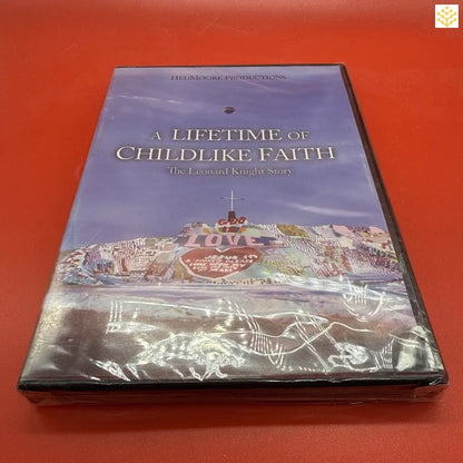 DVD case titled ’A Lifetime of Child-like Faith’ with an artistic illustration on the cover.