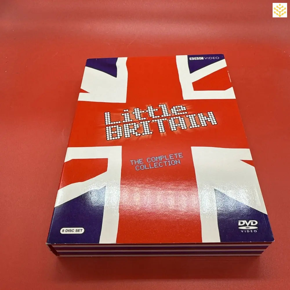 DVD box set of ’Little Britain: The Complete Collection’ featuring the Union Jack flag design.