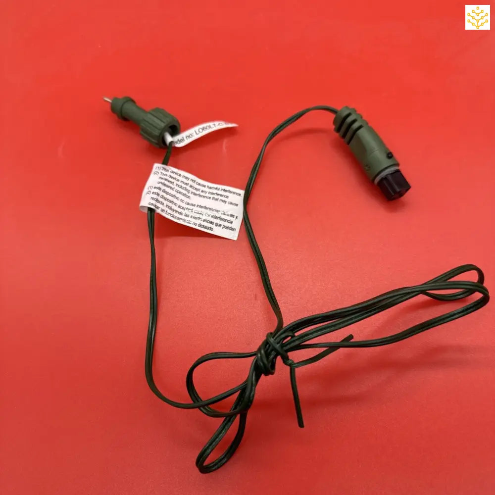 Black electrical power cord with connectors at both ends.