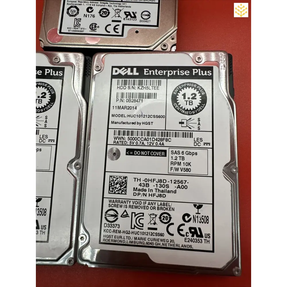 Lot 2 X HDJ8D + 1 68V42 1.2TB 10K 2.5 - Test Failed - For Repair Only - GIGDATA