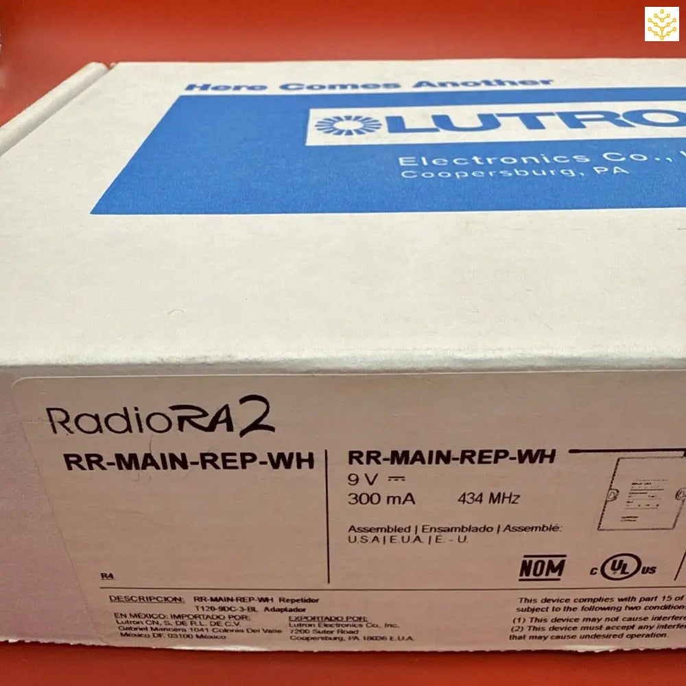 Lutron RR-MAIN-REP-WH RadioRA 2 Main Repeater - White - EDIT