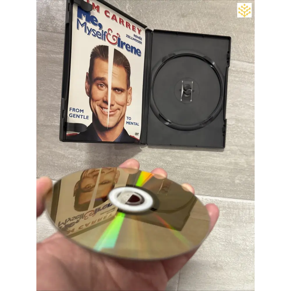 DVD case and disc of the movie ’Me, Myself & Irene’