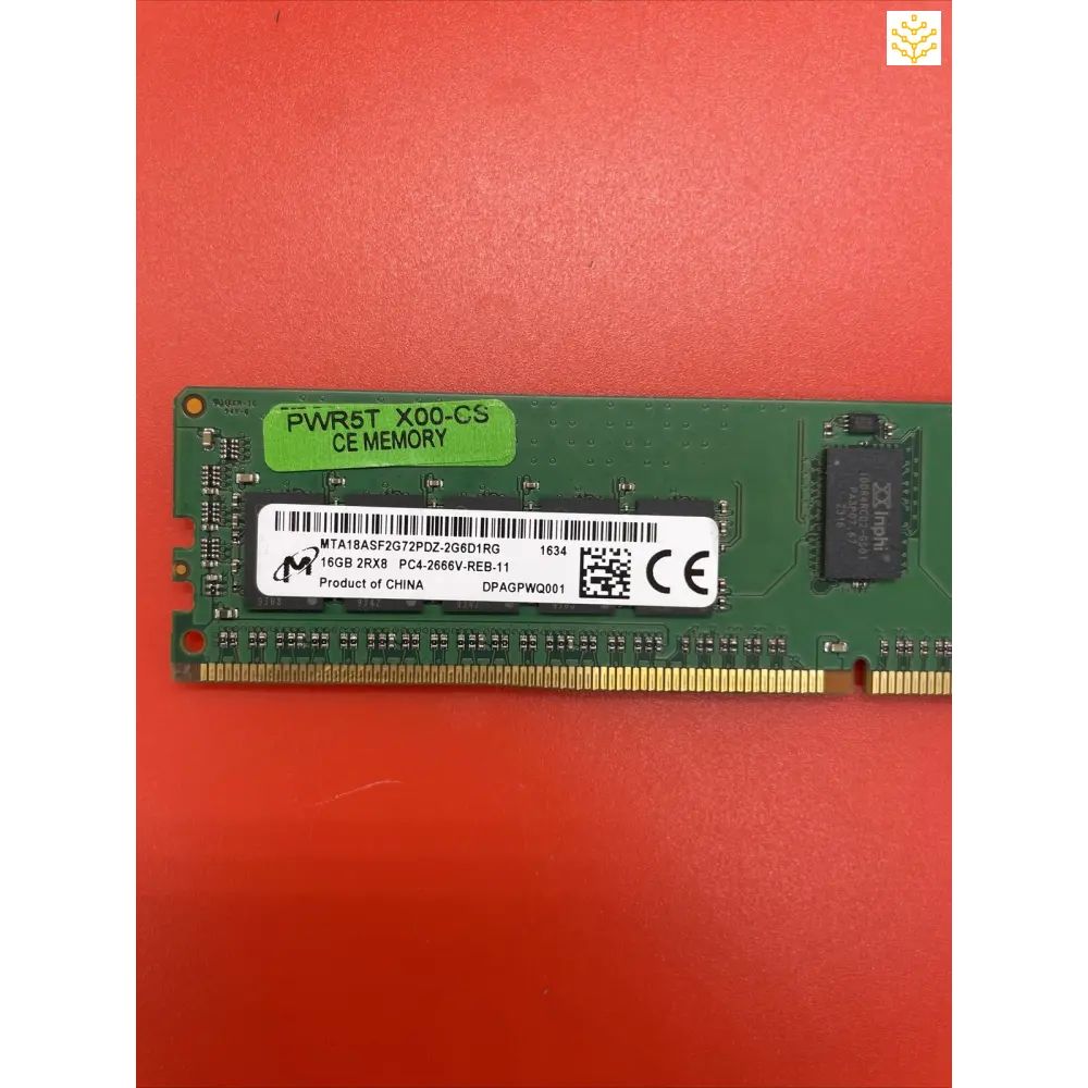 Micron MTA18ASF2G72PDZ-2G6D1RG 16GB 2Rx8 PC4-2666V Server Memory - Computers/Tablets & Networking:Enterprise Networking