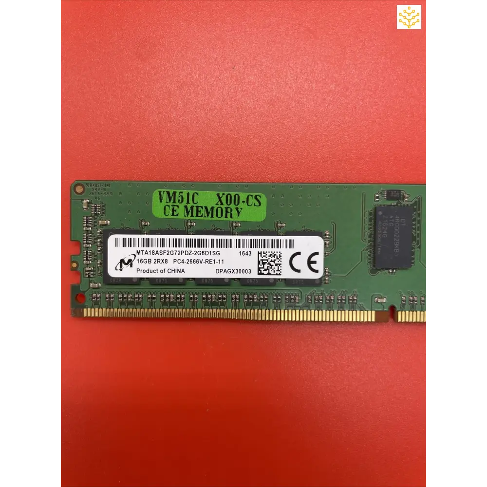 Micron MTA18ASF2G72PDZ-2G6D1SG 16GB 2Rx8 PC4-2666V Server Memory - Computers/Tablets & Networking:Enterprise Networking