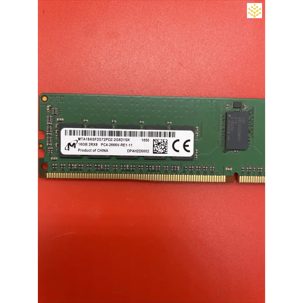 Micron MTA18ASF2G72PDZ-2G6D1SK 16GB 2Rx8 PC4-2666V Server Memory - Computers/Tablets & Networking:Enterprise Networking