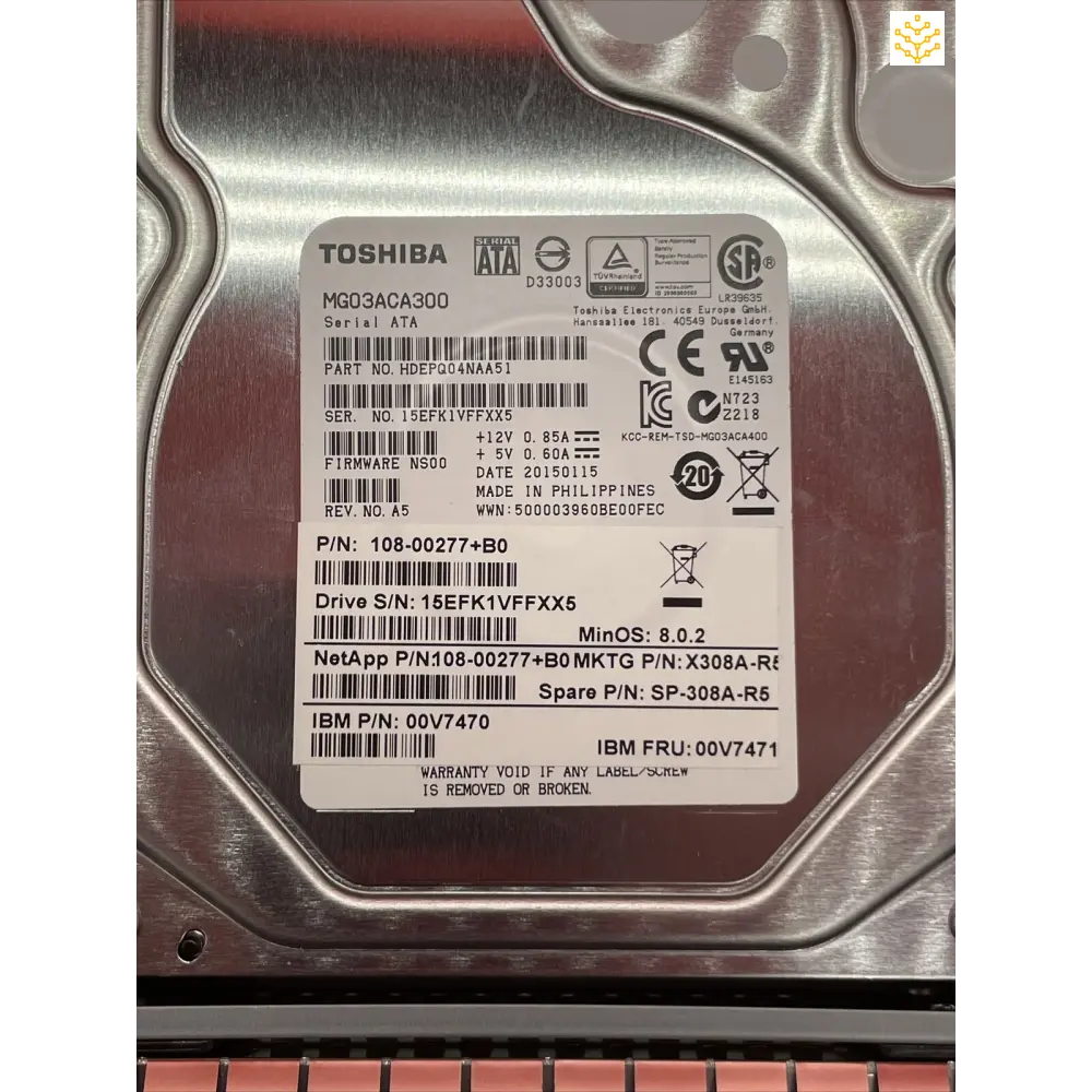 NetApp X308A-R6 3TB SAS 3.5” in NetApp DS424x Tray 107-00277 + B0 - Computers/Tablets & Networking:Drives Storage &