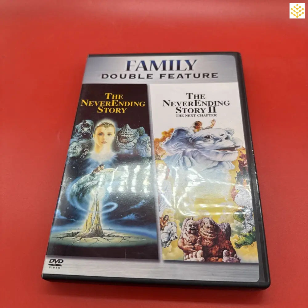 DVD case containing The NeverEnding Story and The NeverEnding Story II as a family double feature.