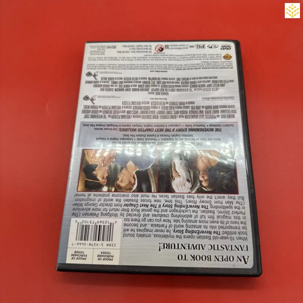 DVD case with text and artwork visible on its back cover.