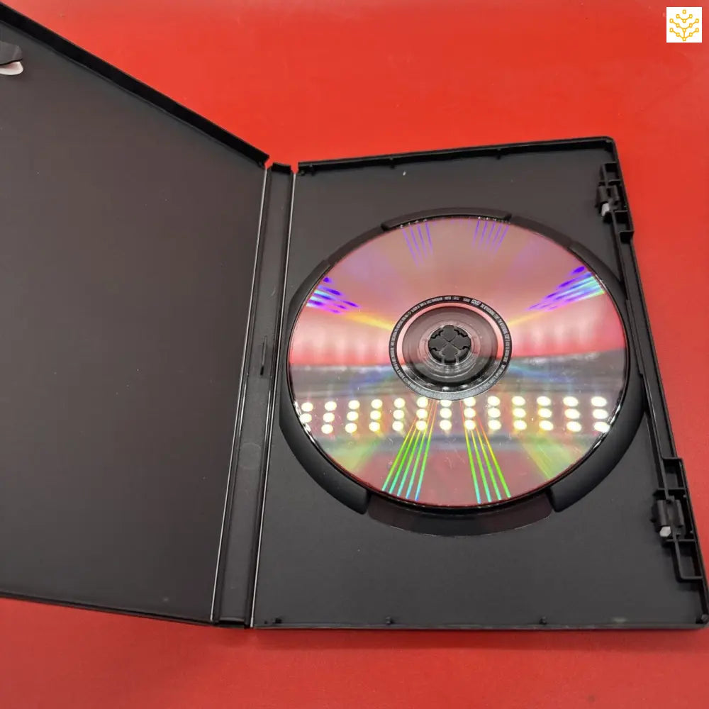 DVD disc inside a black plastic case.