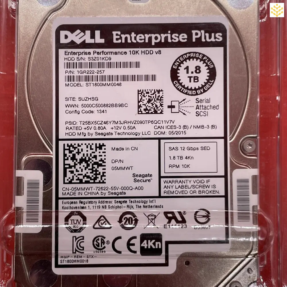 NEW 1.8TB SAS 12 Gbps SED 4Kn 10K 2.5 HDD ST1800MM0048 Dell 5MMWT - Computers/Tablets & Networking:Drives Storage &