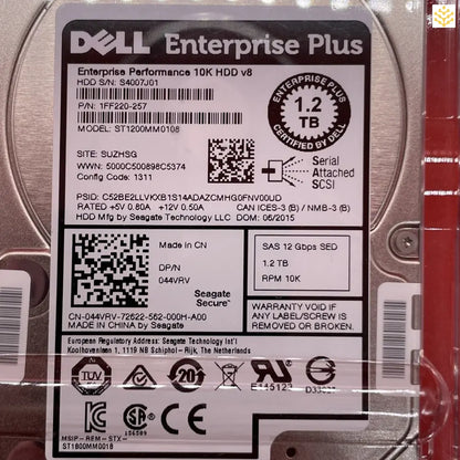 NEW GENUINE 1.2TB SAS 12 Gbps SED 10K 2.5 ST1200MM0108 Dell 44VRV - Computers/Tablets & Networking:Drives Storage &