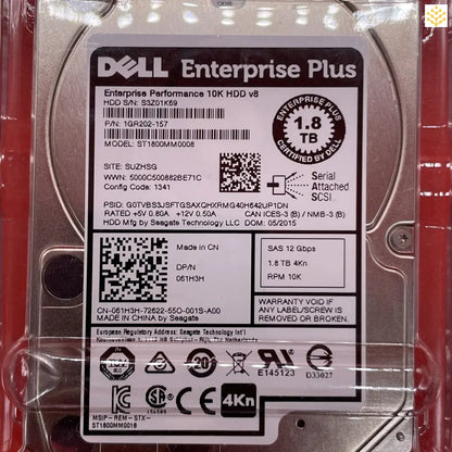 Open Box 1.8TB SAS 12 Gbps 4Kn 10K 2.5” ST1800MM0008 Dell 61H3H - Computers/Tablets & Networking:Drives Storage &