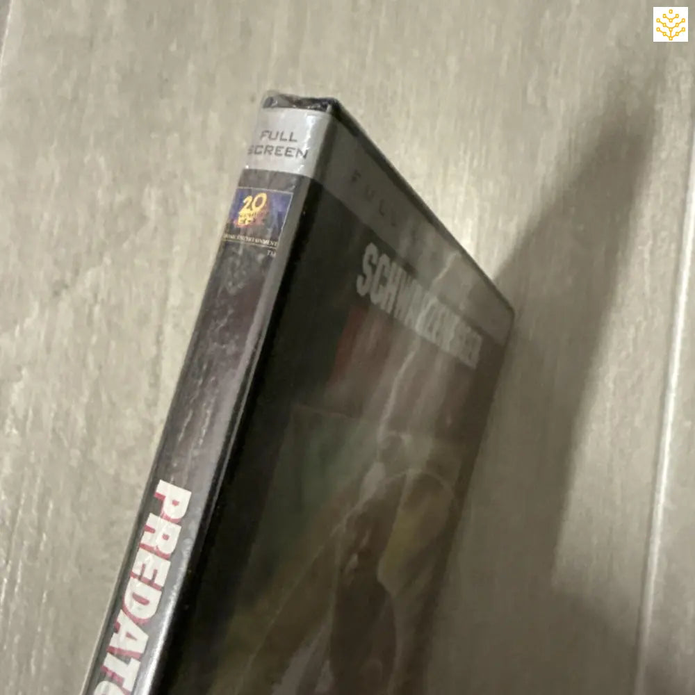 DVD case or movie box standing vertically.