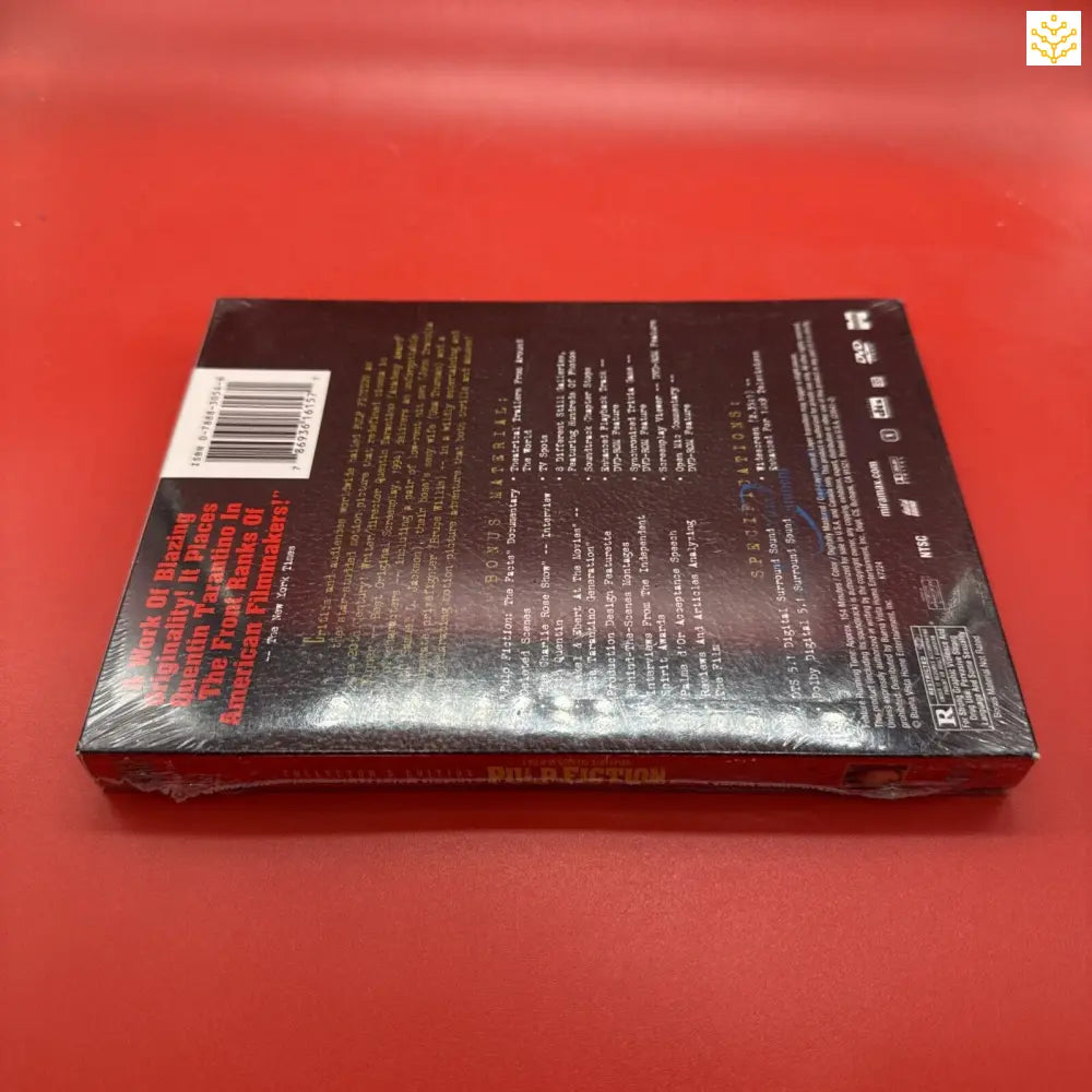 DVD or Blu-ray case with black cover and text on a red surface.