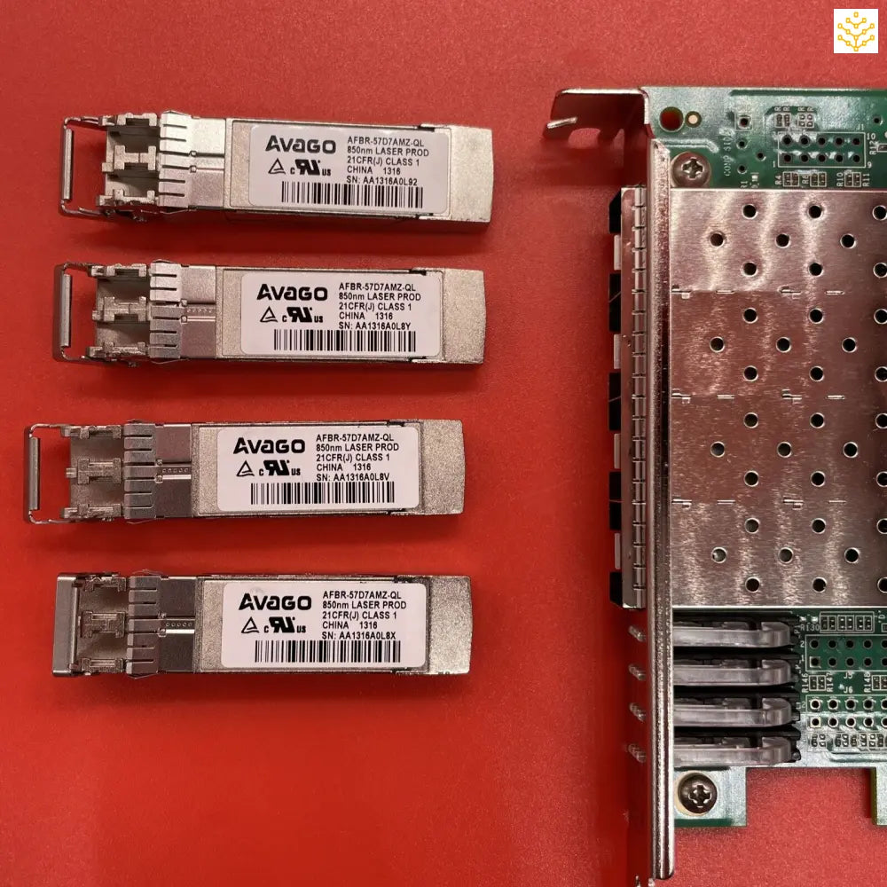 QLogic QLE2564 4P 8G FC HBA w/ 4 x Avago AFBR-57D7AMZ-QL SFP - Computers/Tablets & Networking:Enterprise Networking