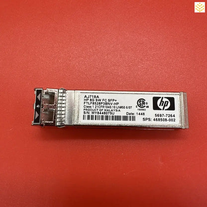 HP fiber optic SFP transceiver module.