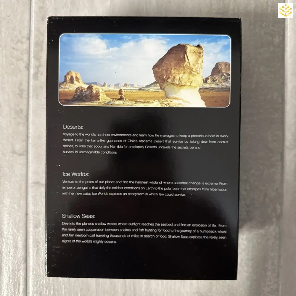 CD or DVD case with desert rock formations printed on it.