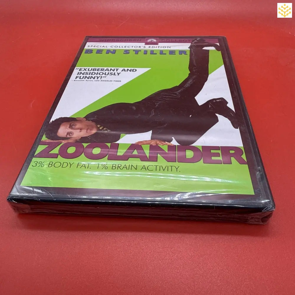 DVD case of the comedy film Zoolander with a green and white cover design.